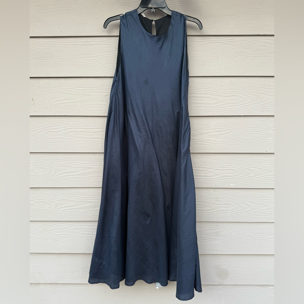 Runaway Bicycle Elegant Navy Blue Sleeveless Dress